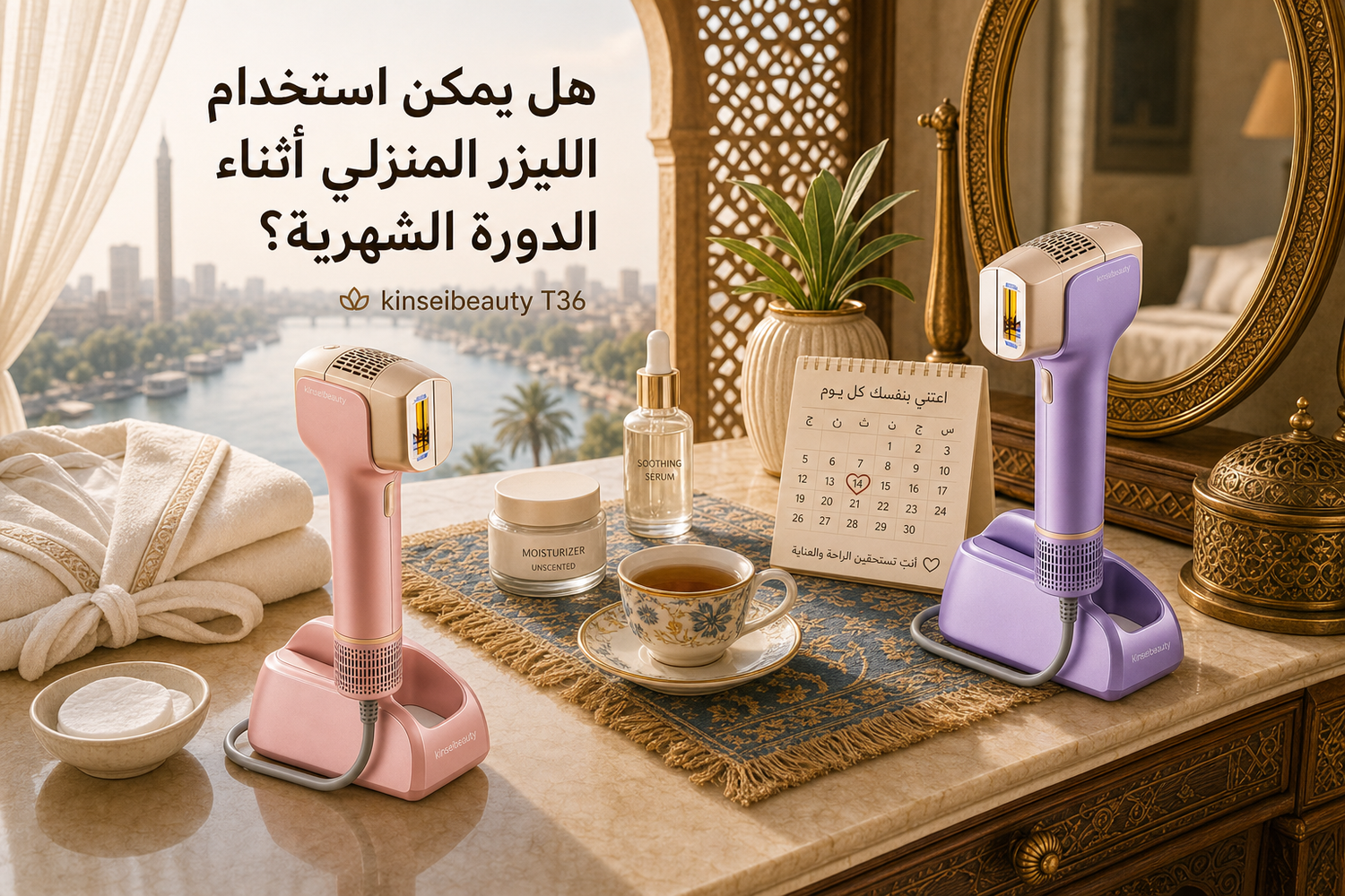 هل يمكن استخدام الليزر المنزلي أثناء الدورة الشهرية؟