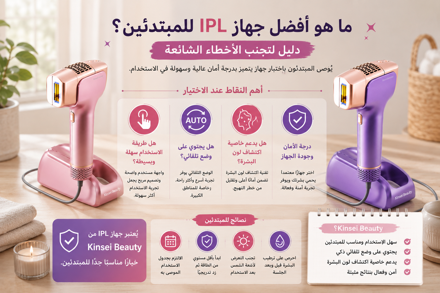 ما هو أفضل جهاز IPL للمبتدئين؟ دليل لتجنب الأخطاء الشائعة