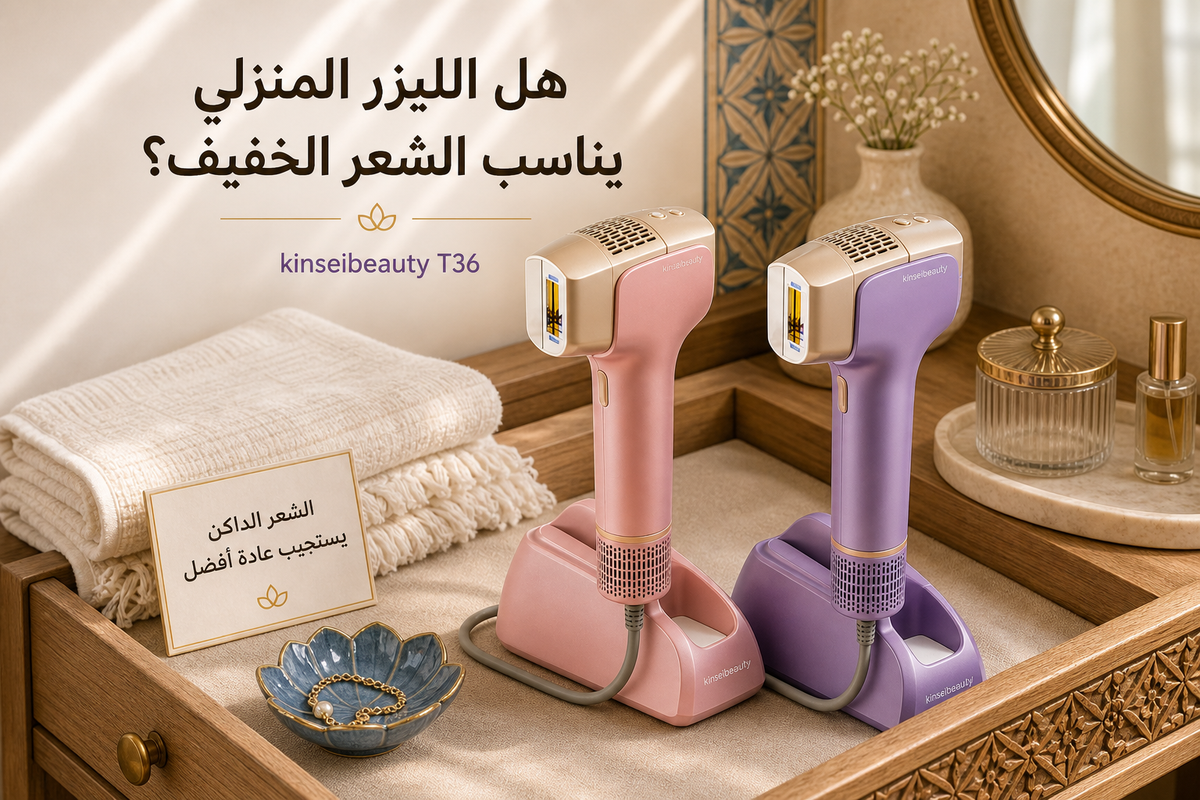 هل الليزر المنزلي يناسب الشعر الخفيف؟