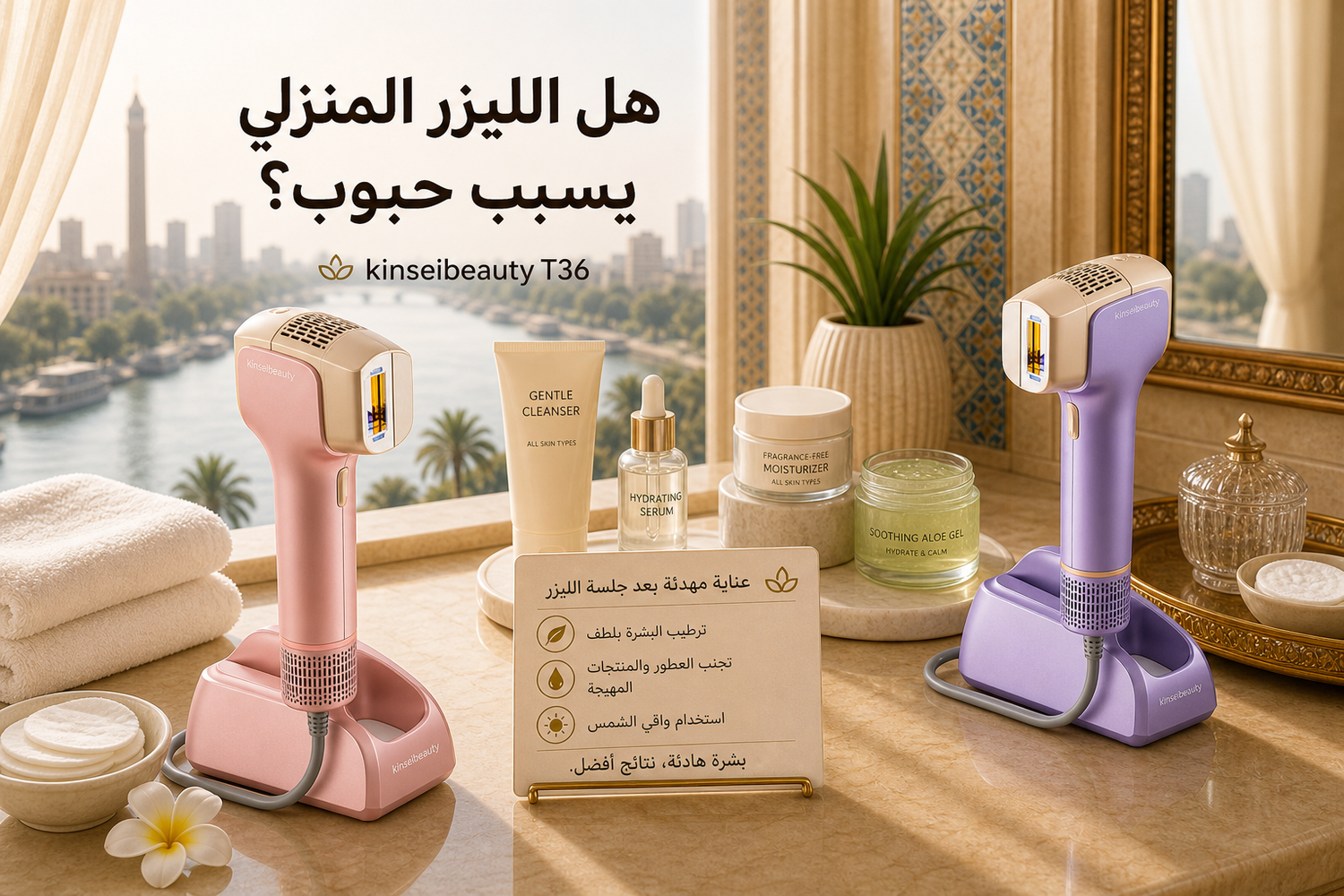 هل الليزر المنزلي يسبب حبوب؟