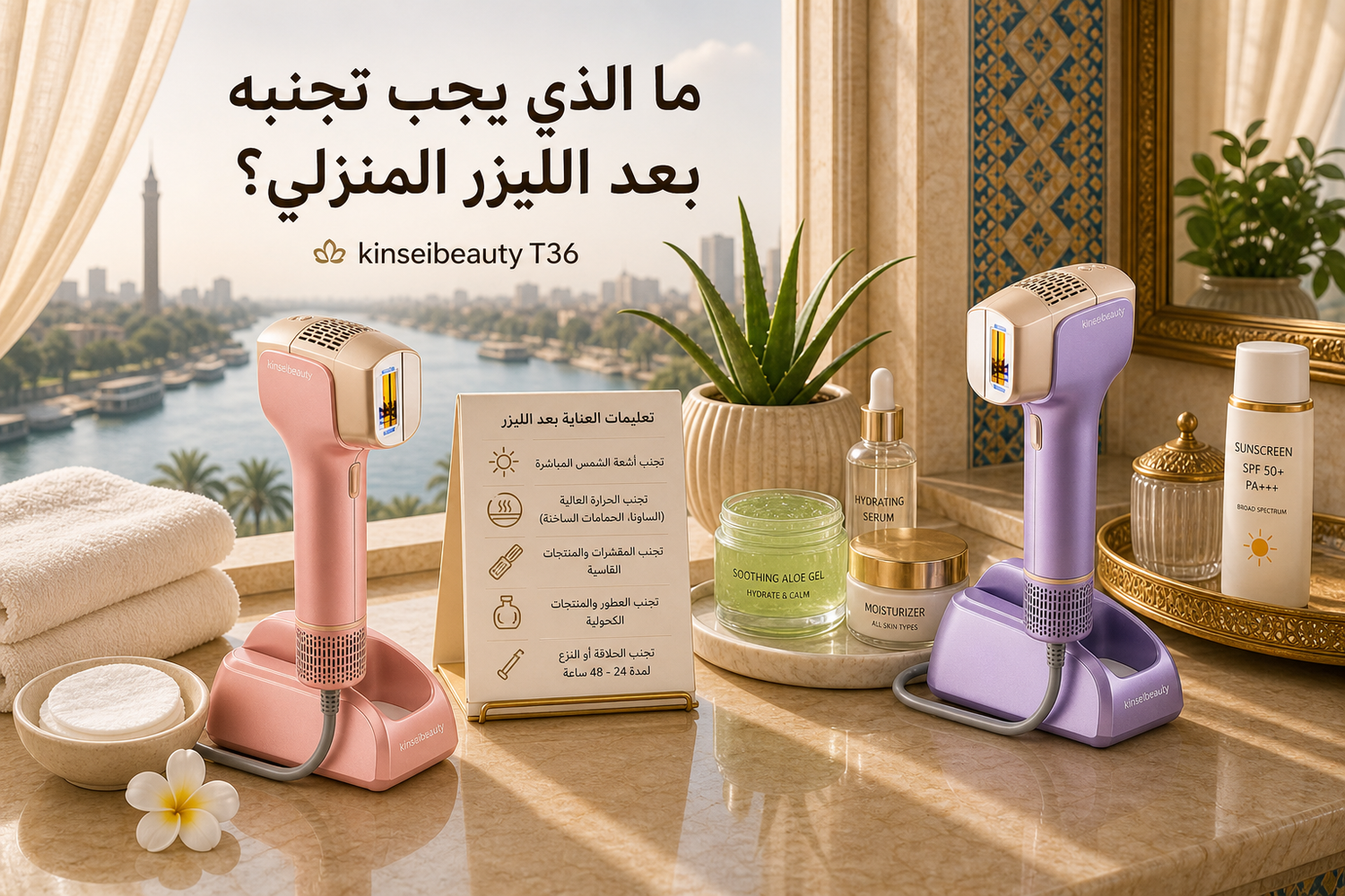ما الذي يجب تجنبه بعد الليزر المنزلي؟