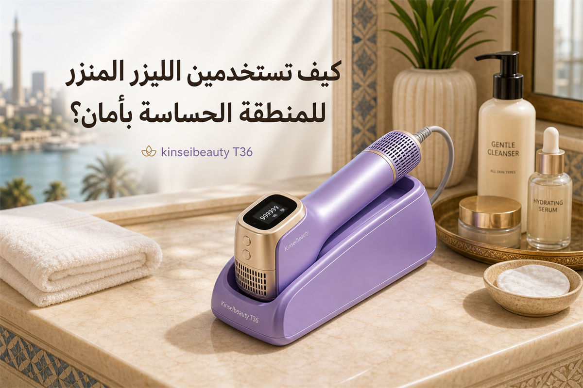 غلاف المقال: استخدام الليزر المنزلي للمنطقة الحساسة بأمان.
