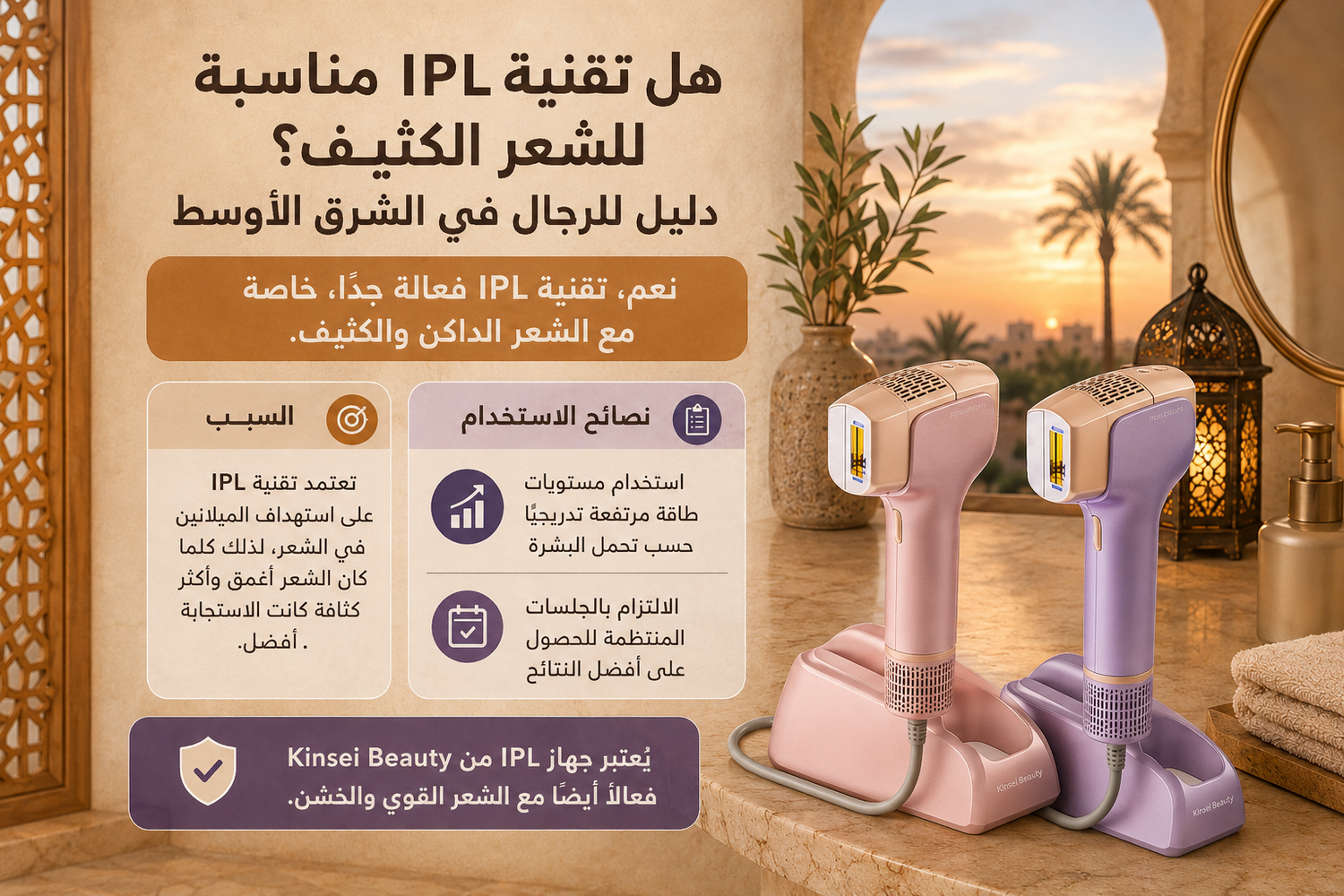 هل تقنية IPL مناسبة للشعر الكثيف؟ دليل للرجال في الشرق الأوسط