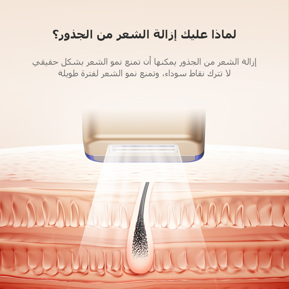 جهاز الليزر المنزلي لإزالة الشعر باللون الأزرق الياقوتي ملاي T16  (2*العدسات)